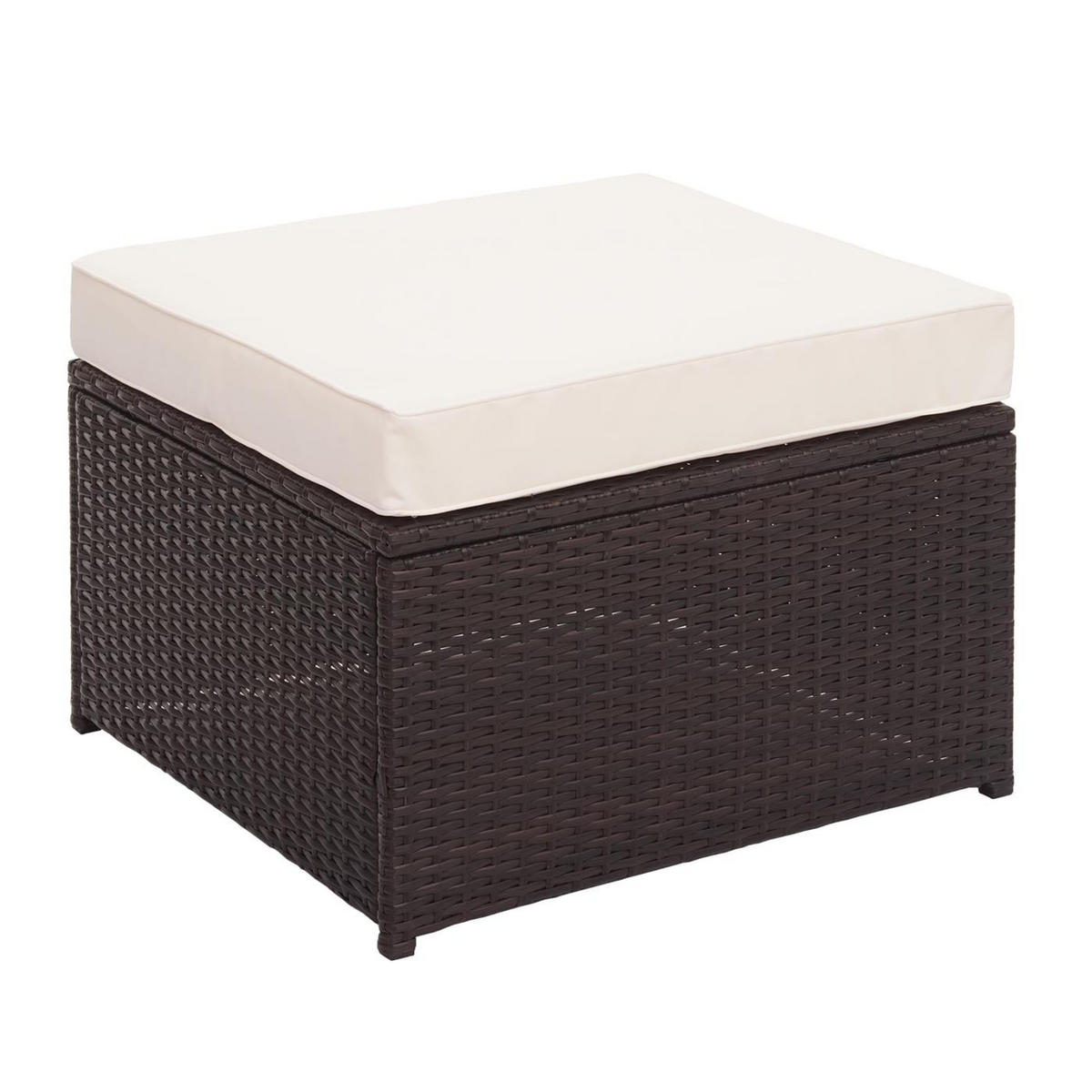 GARTEN-SET Braun Kissen Creme-Beige - Braun, Metall - PROREGAL