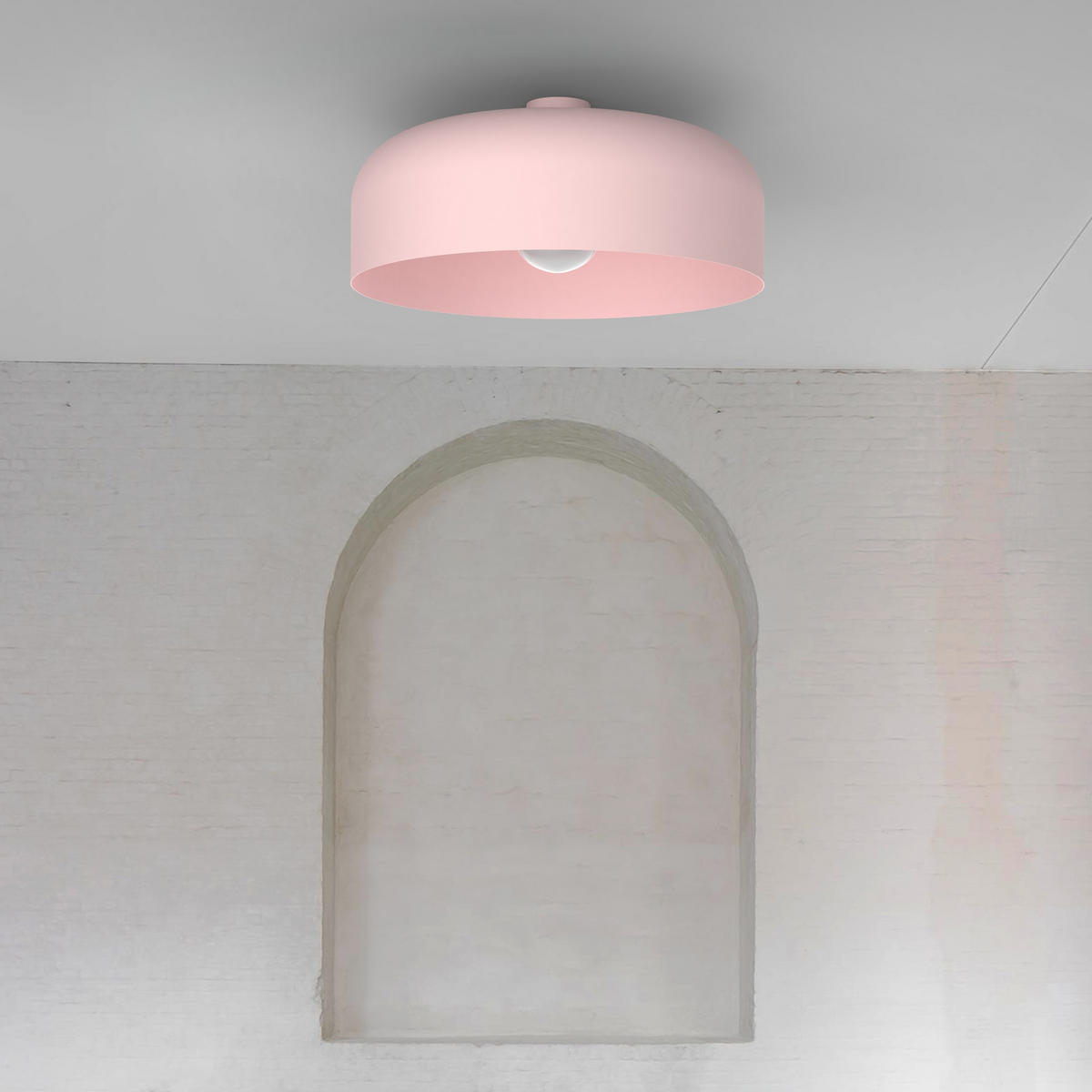 DECKENLEUCHTE Tuzzi - Pink, Metall (50/50/14cm) - Lumicom