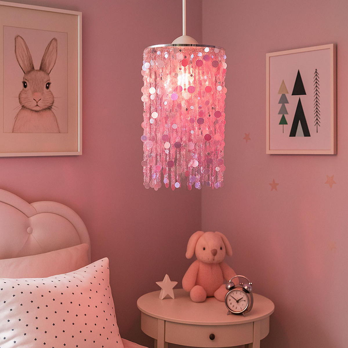 LED HÄNGELEUCHTE Metall Silber - Silberfarben, Metall (27/27/52cm)