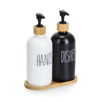 SEIFENSPENDER 2er-Set 500 ml - Schwarz, Glas (7.5/19.5/7.5cm)