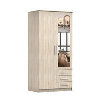 DREHTÜRENSCHRANK 100/207/57/61 cm Szantal 2D Sonoma/Sonoma - Alufarben/Sonoma Eiche, Glas/Holzwerkstoff (100/210/64cm) - imoebel24