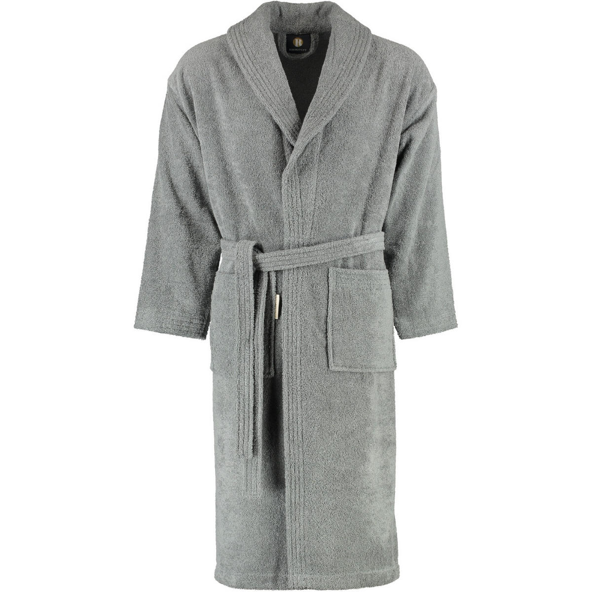 BADEMANTEL UNISEX SCHALKRAGEN SIR & LADY KIESEL - 85 - Grau, Textil (Snull) - Rhomtuft