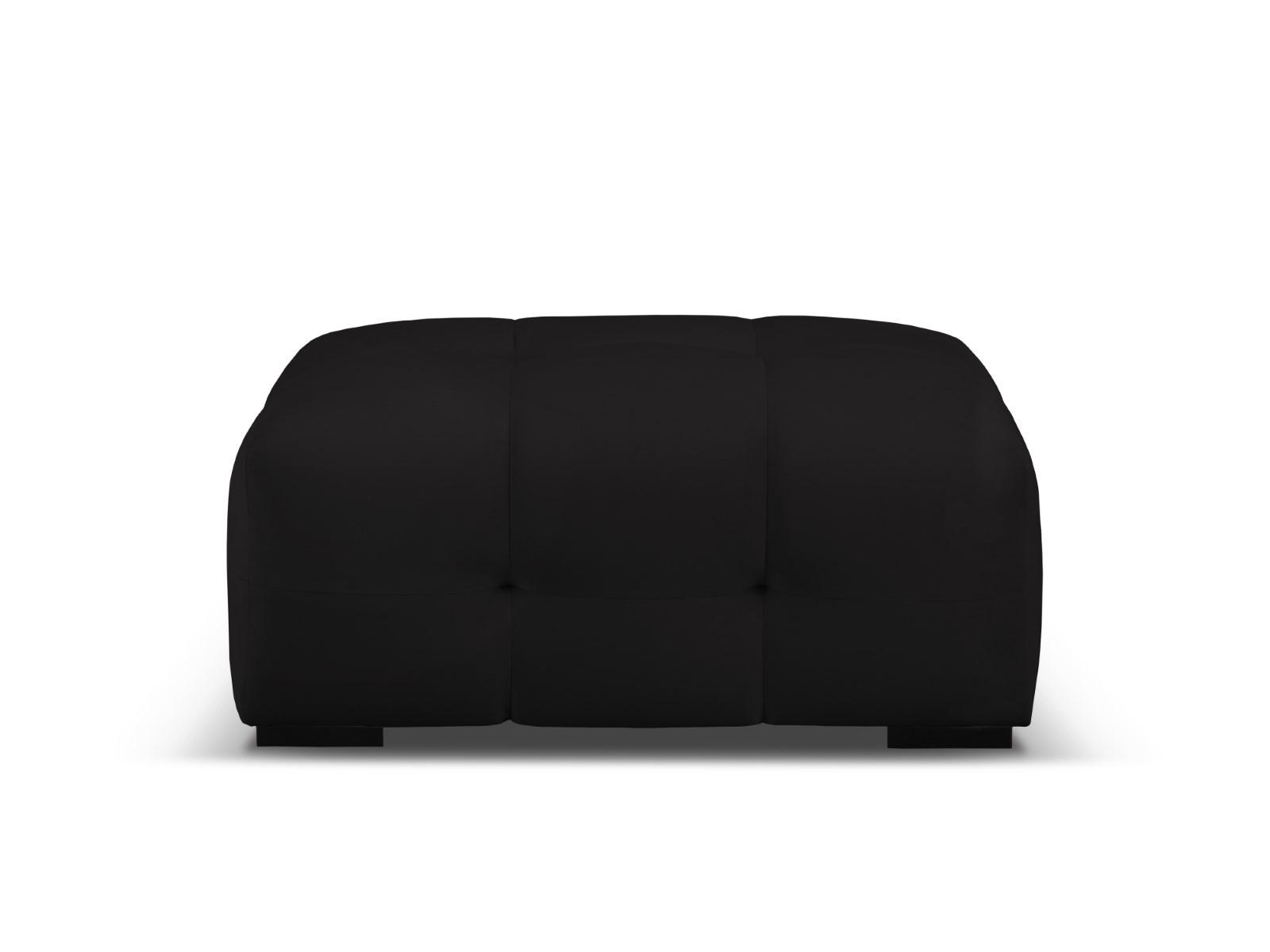 POUF Kendal aus Samt schwarz - Schwarz, Textil (104/45/72cm) - Micadoni