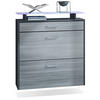 SCHUHSCHRANK Malea Fronten in Avola-Anthrazit - Anthrazit, Holzwerkstoff (89/96/23cm) - Vladon