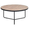 KAFFEETISCH heller Holzfarbton/schwarz 80 cm MELODY Melody - Hellbraun/Schwarz, Holzwerkstoff (80/80/40cm) - Beliani