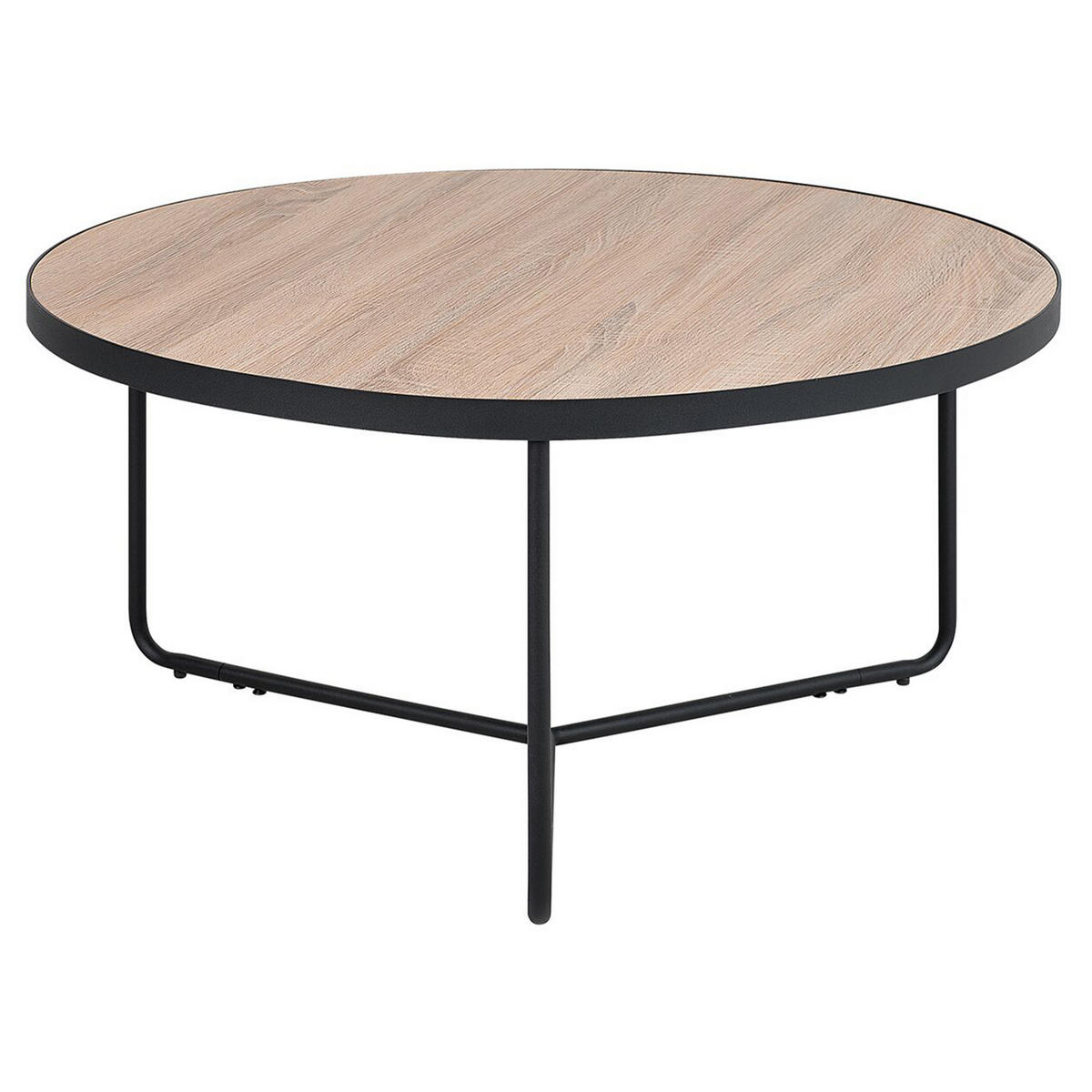 KAFFEETISCH heller Holzfarbton/schwarz 80 cm MELODY Melody - Hellbraun/Schwarz, Holzwerkstoff (80/80/40cm) - Beliani