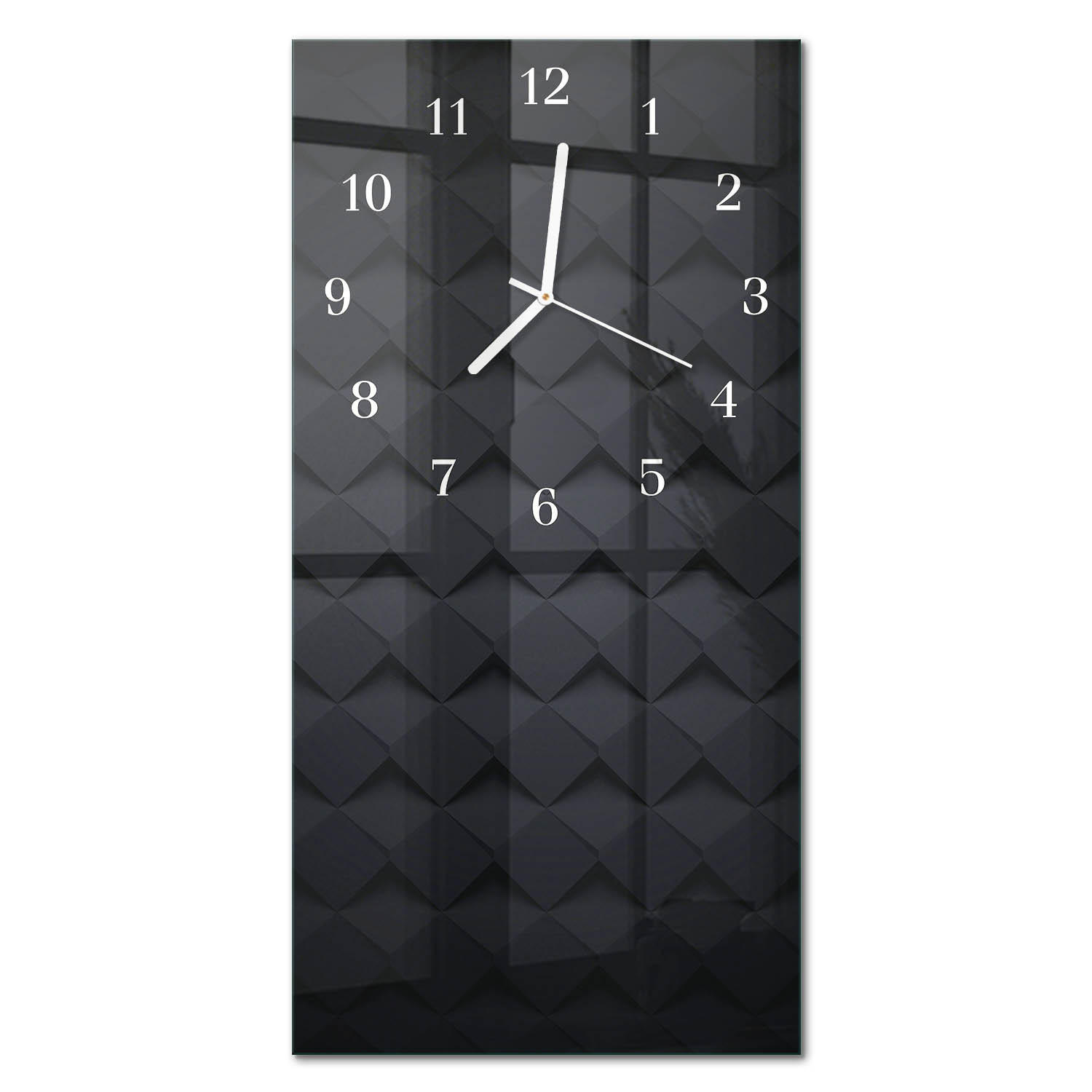 WANDUHR 30x60 cm - Segeln - Schwarz, Glas (30/60/0.4cm) - TULUP