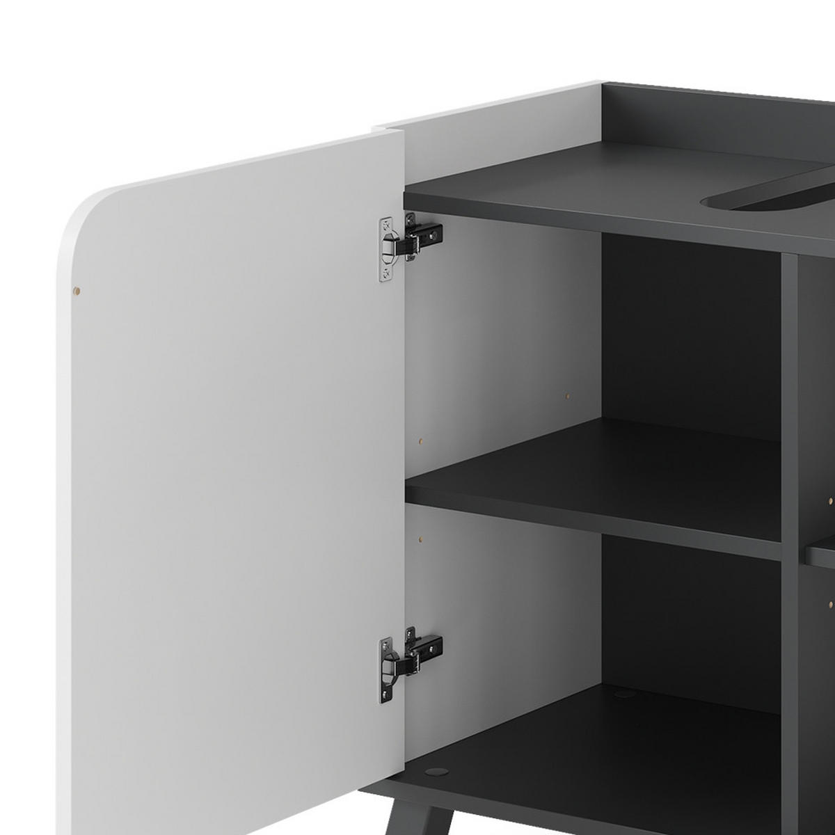 KOUPELNOVÝ NÁBYTEK Karen Antracitová/bílá - bílá/antracitová, kompozitní dřevo (60/65/35cm) - Vicco