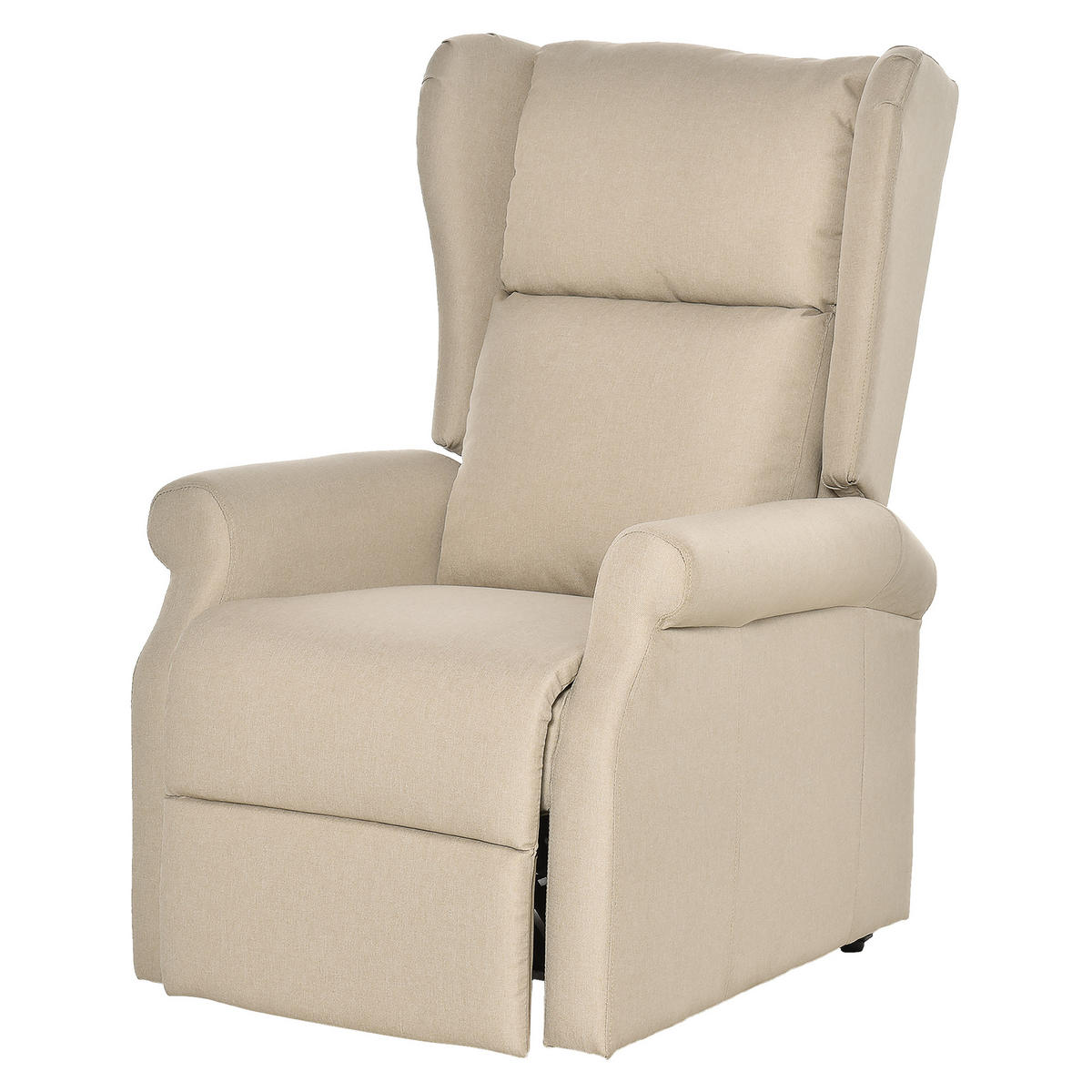 RELAXSESSEL DE-06433 Mit Aufstehilfe, motorisierte Neigung (135°), bis 200 kg Creme - Creme, Holzwerkstoff/Textil (94/111/74cm) - ComfortXL