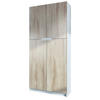 BÜROSCHRANK Logan Fronten in Eiche sägerau - Eiche San Remo, Holzwerkstoff (82/185/37cm) - Vladon