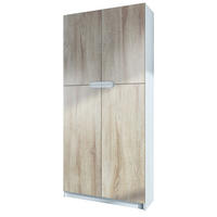 BÜROSCHRANK Logan Fronten in Eiche sägerau - Eiche San Remo, Holzwerkstoff (82/185/37cm) - Vladon