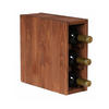 WEINREGAL Vincellar Mod 30x12x30 cm Schmal Modul Für 3 Flaschen Massives Kiefernholz Braun Geölt - Braun, Holz (12/30/30cm) - PROREGAL