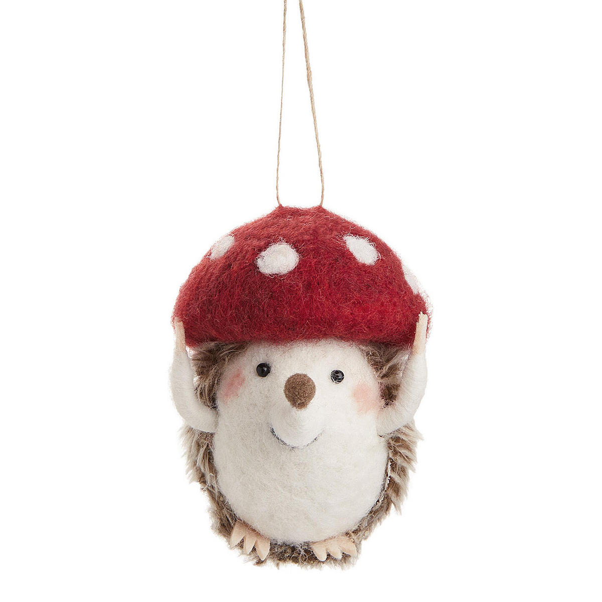 BAUMANHÄNGER Hang On Igel mit Hut - Rot, Textil (9/10/8cm) - Butlers