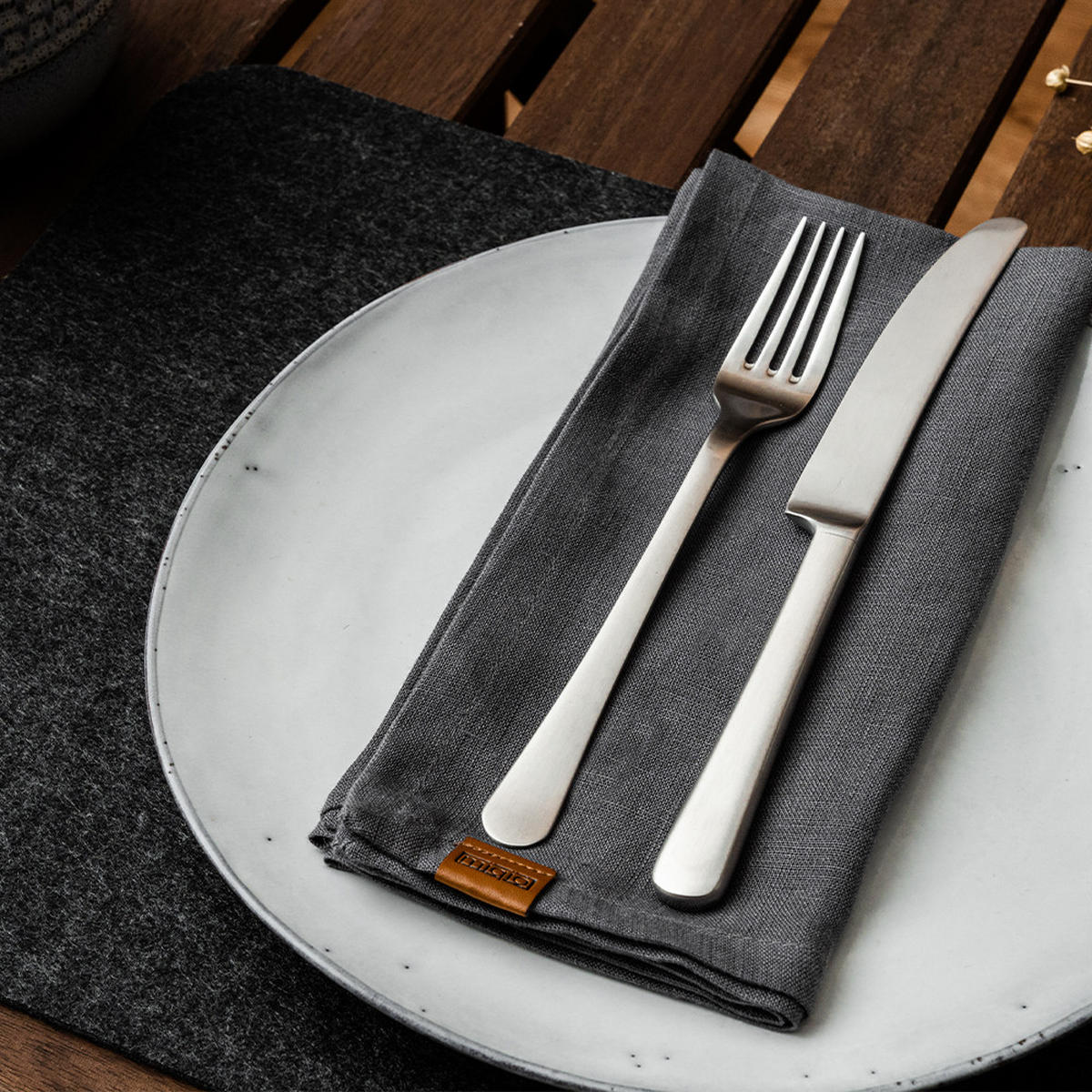 STOFFSERVIETTEN aus Leinen 6er-Set - Anthrazit, Textil (45/23cm) - Miqio Design