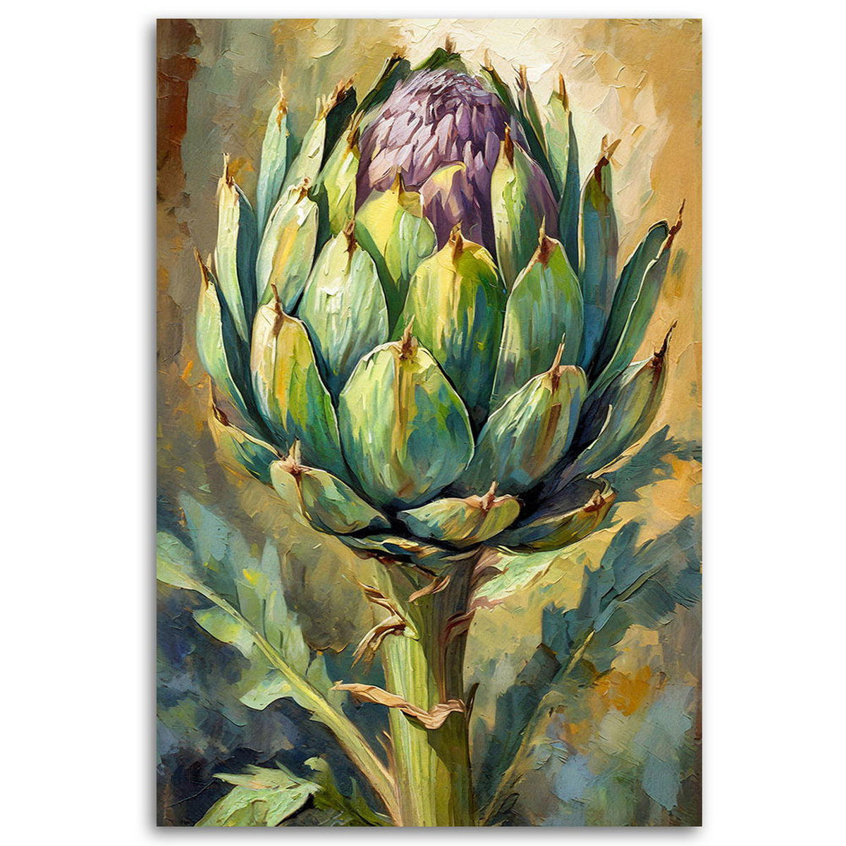 KUNSTDRUCK Grün 40/60 cm - Grün, Textil (40/60cm) - KUNSTLOFT