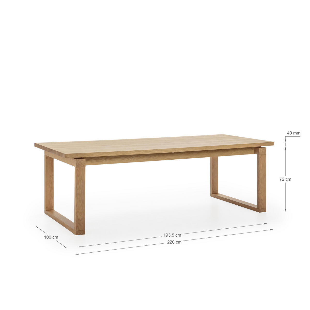 ESSTISCH Rina Braun 220/100/76 cm - Braun, Holz (220/100/76cm)