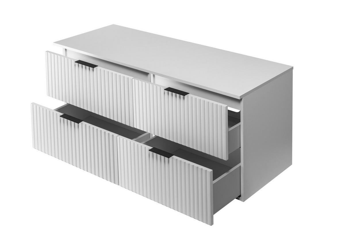 WASCHBECKUNTERSCHRANK Weiß matt 120/57/46 cm - Weiß, Holzwerkstoff (120/57/46cm) - Rodan