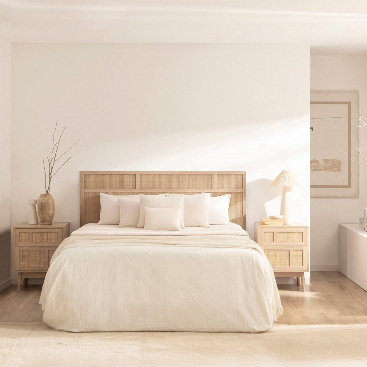 KOPFTEIL DOPPELTES Ikigai Natürlich 166 cm x 71 cm - Naturfarben, Holzwerkstoff (166/2cm) - Klast Home