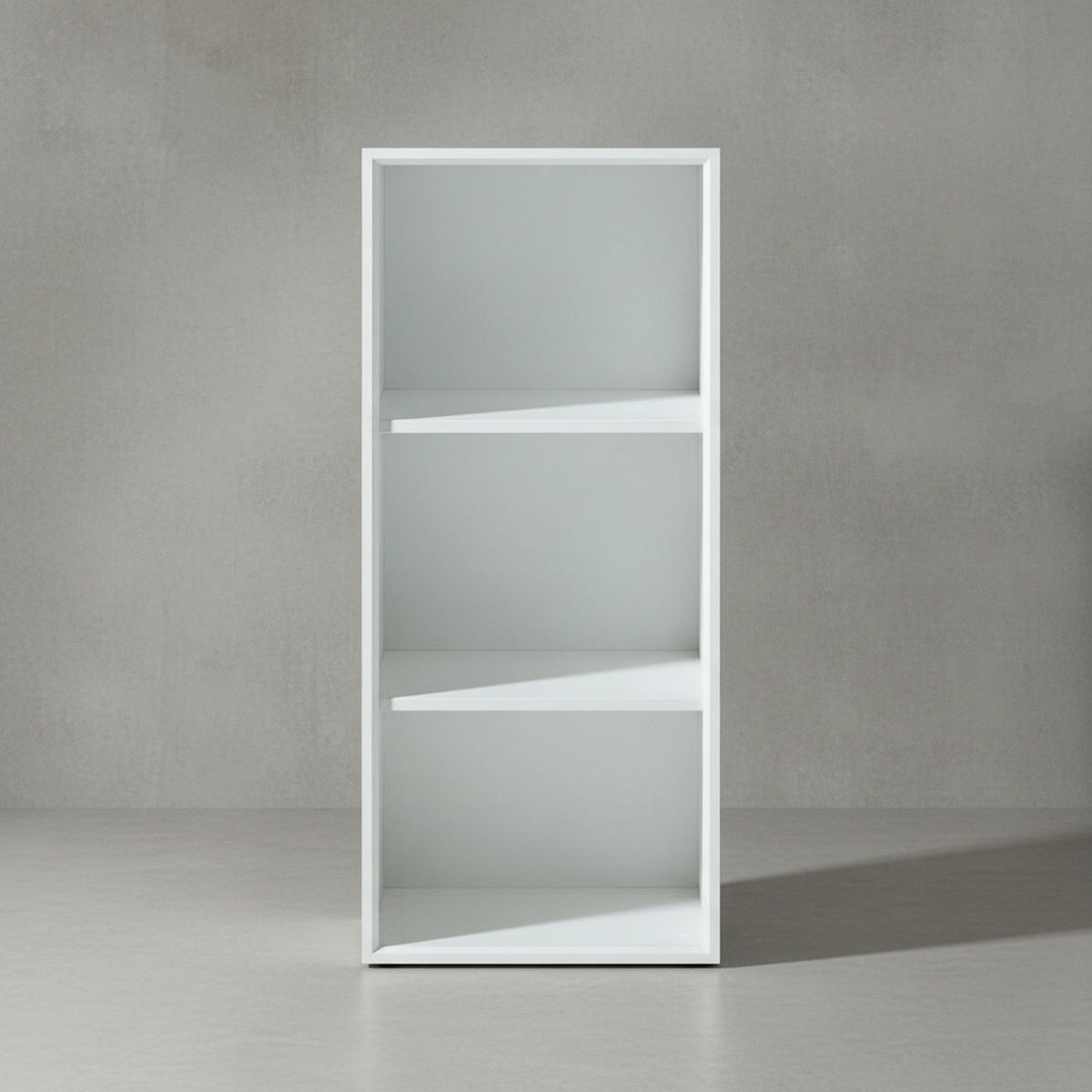 BÜRO-SET MUENCHEN 2-teilig Weiß | 120cm hoch | Kommode x Regal | Glas Front & Abschließbar - Weiß, Holzwerkstoff/Metall (145/120/37cm) - KADIMA DESIGN