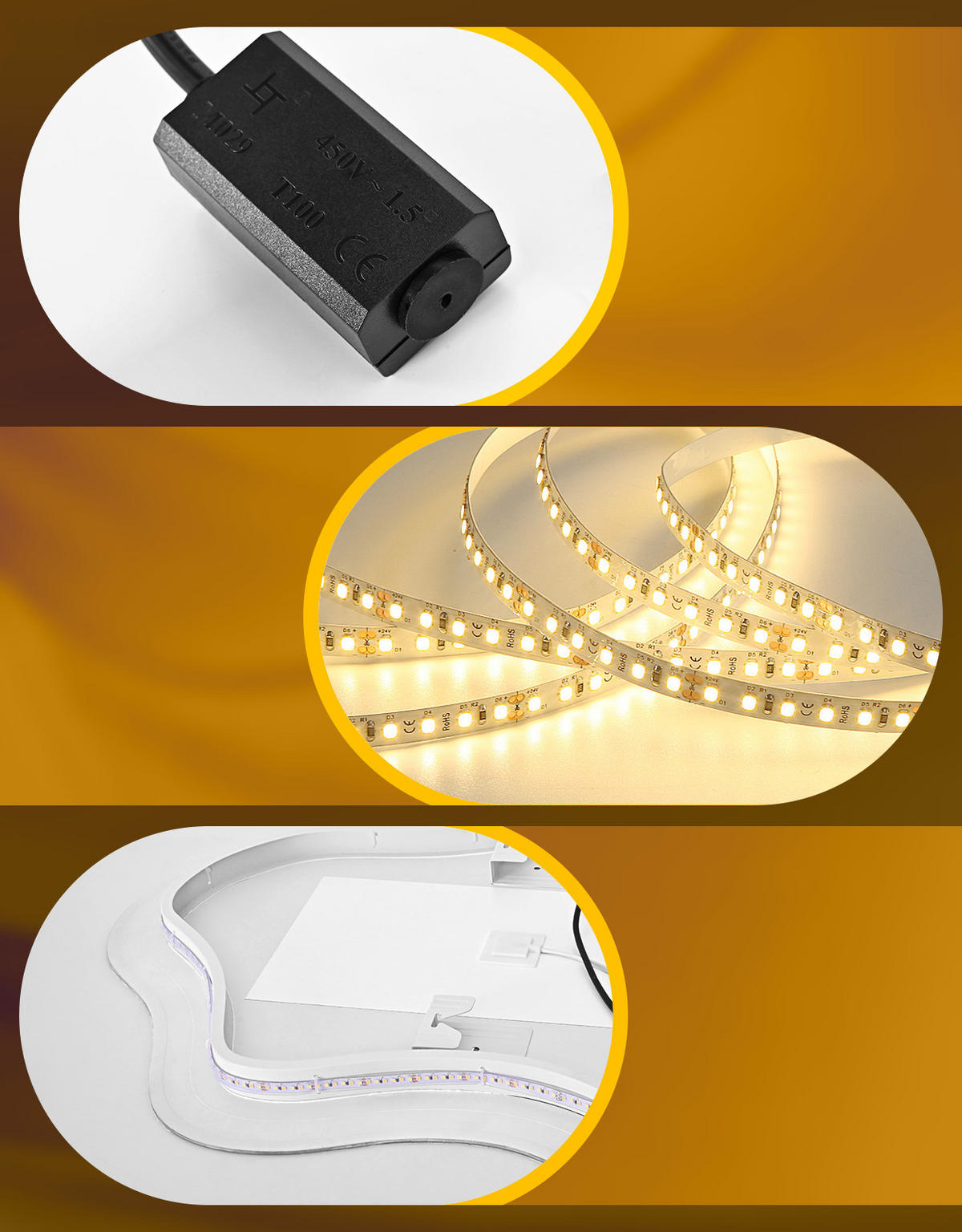 LED BADEZIMMERSPIEGEL 3.4/50/70cm - Weiß, Glas (3.4/70/50cm) - Nettlife