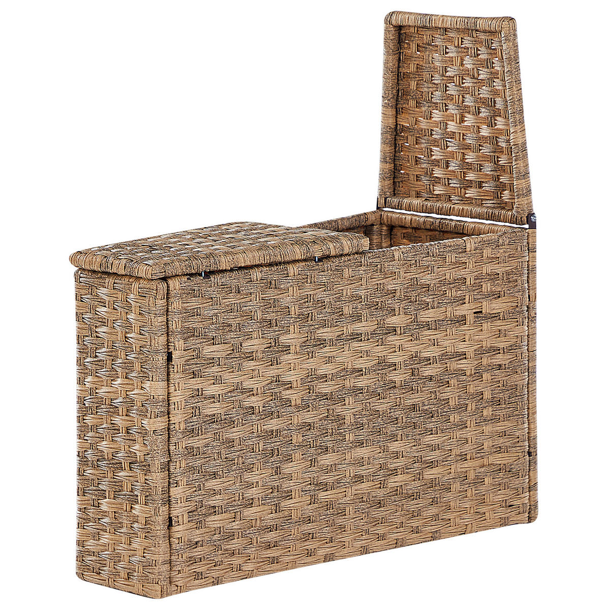 LOUNGE SET PE Rattan hellbraun Severo - Hellbraun/Weiß, Kunststoff - Beliani