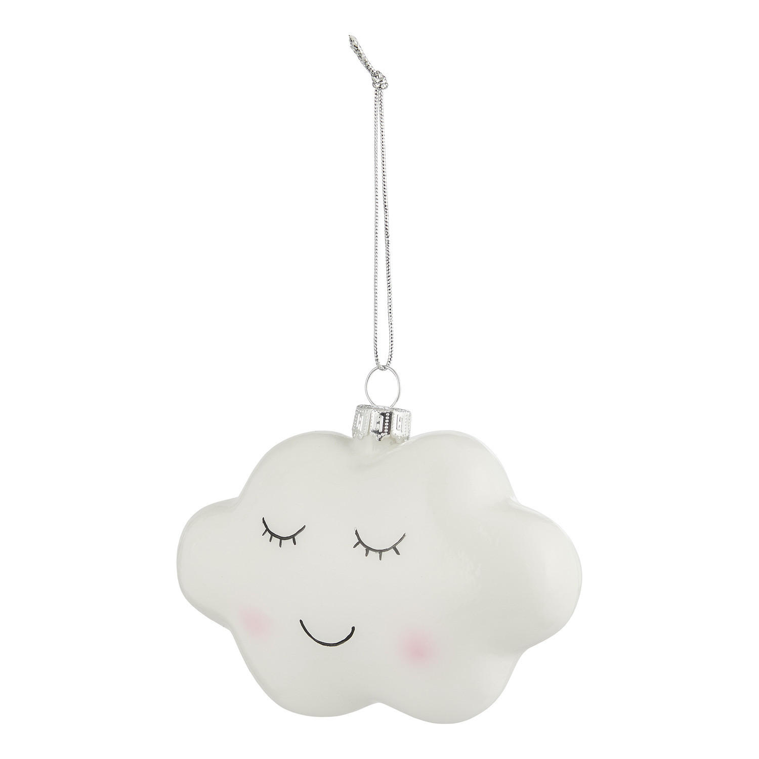 BAUMANHÄNGER Hang On Wolke - Weiß, Glas (4/8/10cm) - Butlers
