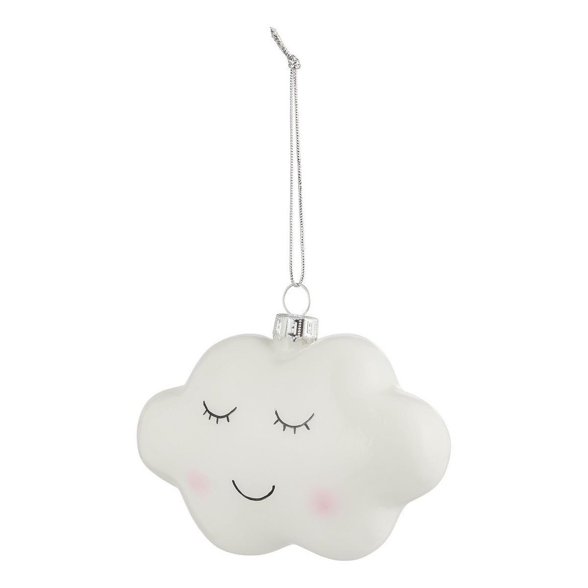 BAUMANHÄNGER Hang On Wolke - Weiß, Glas (4/8/10cm) - Butlers