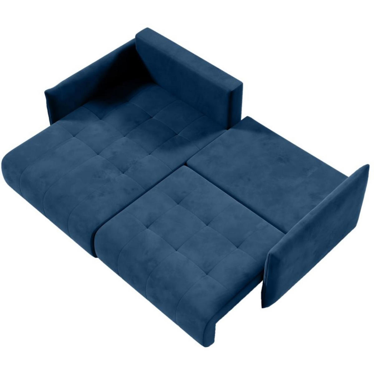 ECKSCHLAFSOFA Henry Mini blau links - Blau/Schwarz, Kunststoff/Textil (221/153cm) - Beautysofa