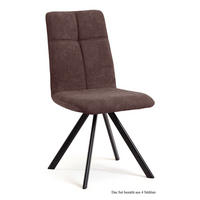 ESSZIMMERSTUHL (4er-Set) Davyd 47x92x60 Schwarz/Braun - Schwarz/Braun, Kunststoff (60/92/47cm) - 58aufmkessel