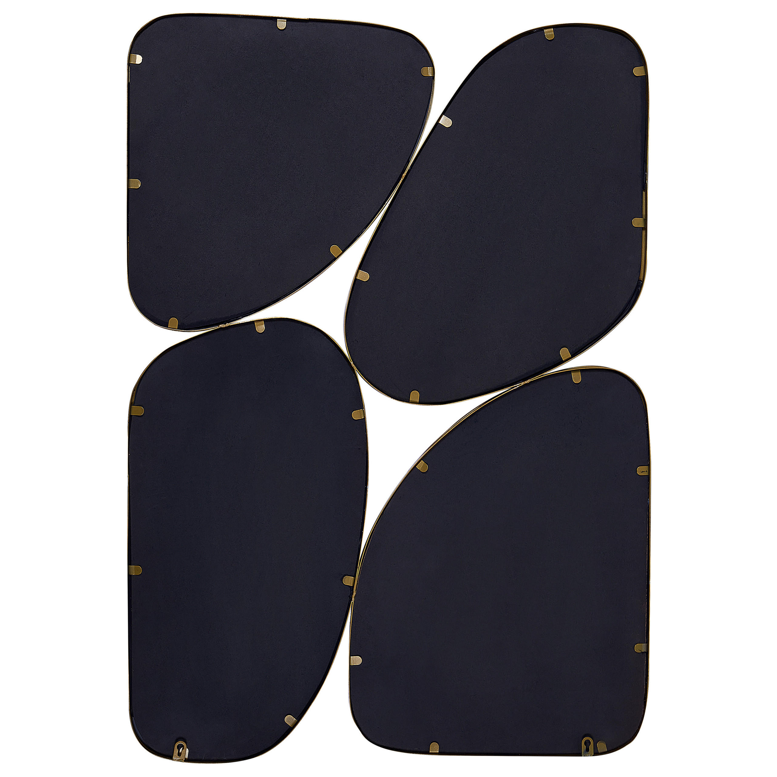 WANDSPIEGEL Gold Metall 70/100 cm Diancey - Goldfarben, Metall (70/100/3cm) - Beliani