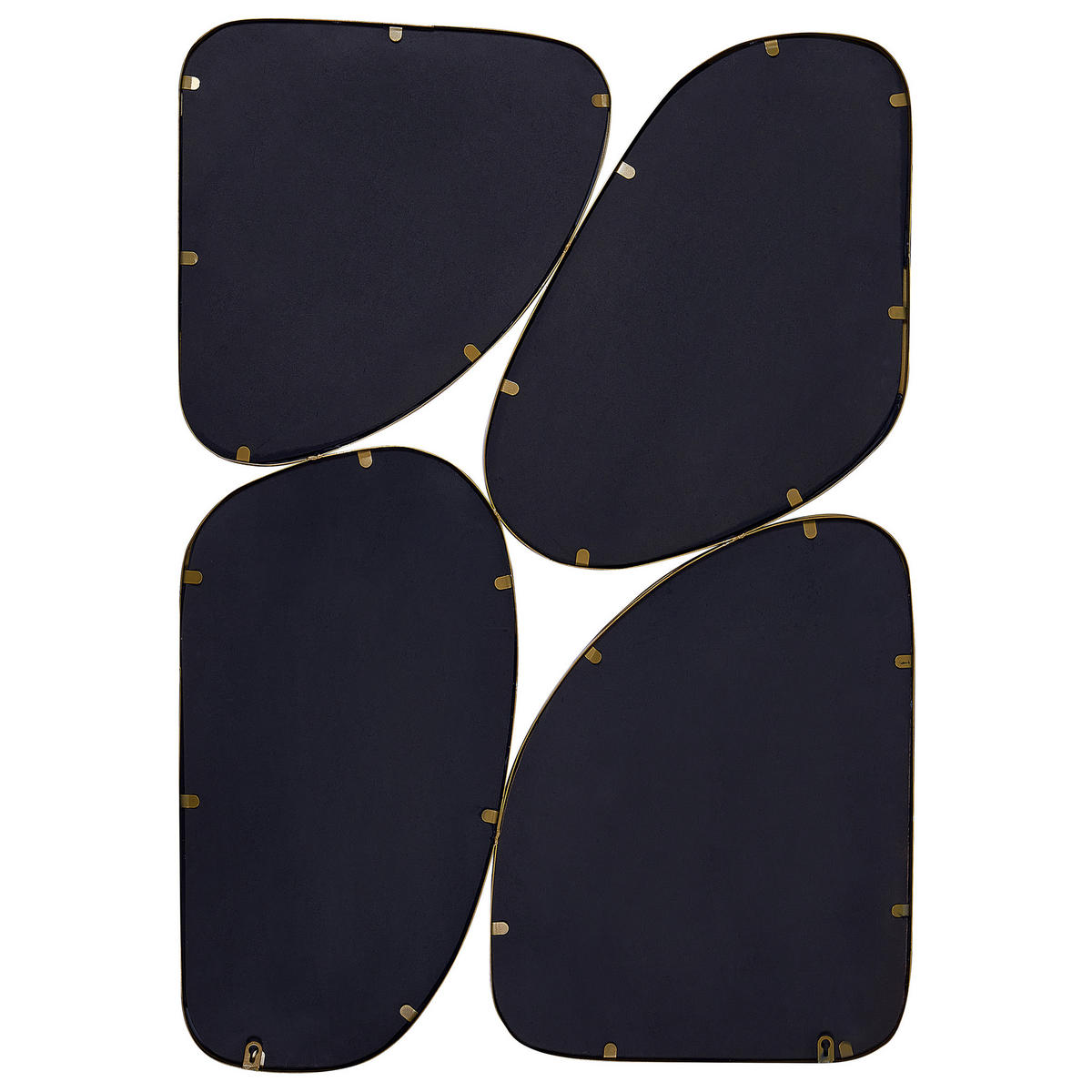 WANDSPIEGEL Gold Metall 70/100 cm Diancey - Goldfarben, Metall (70/100/3cm) - Beliani