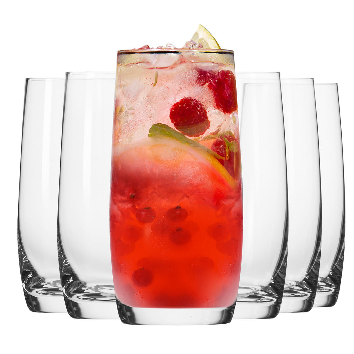 LONGDRINKGLÄSER, 6er-Set, 350 ml - Transparent, Glas (0.41L) - Krosno Glass