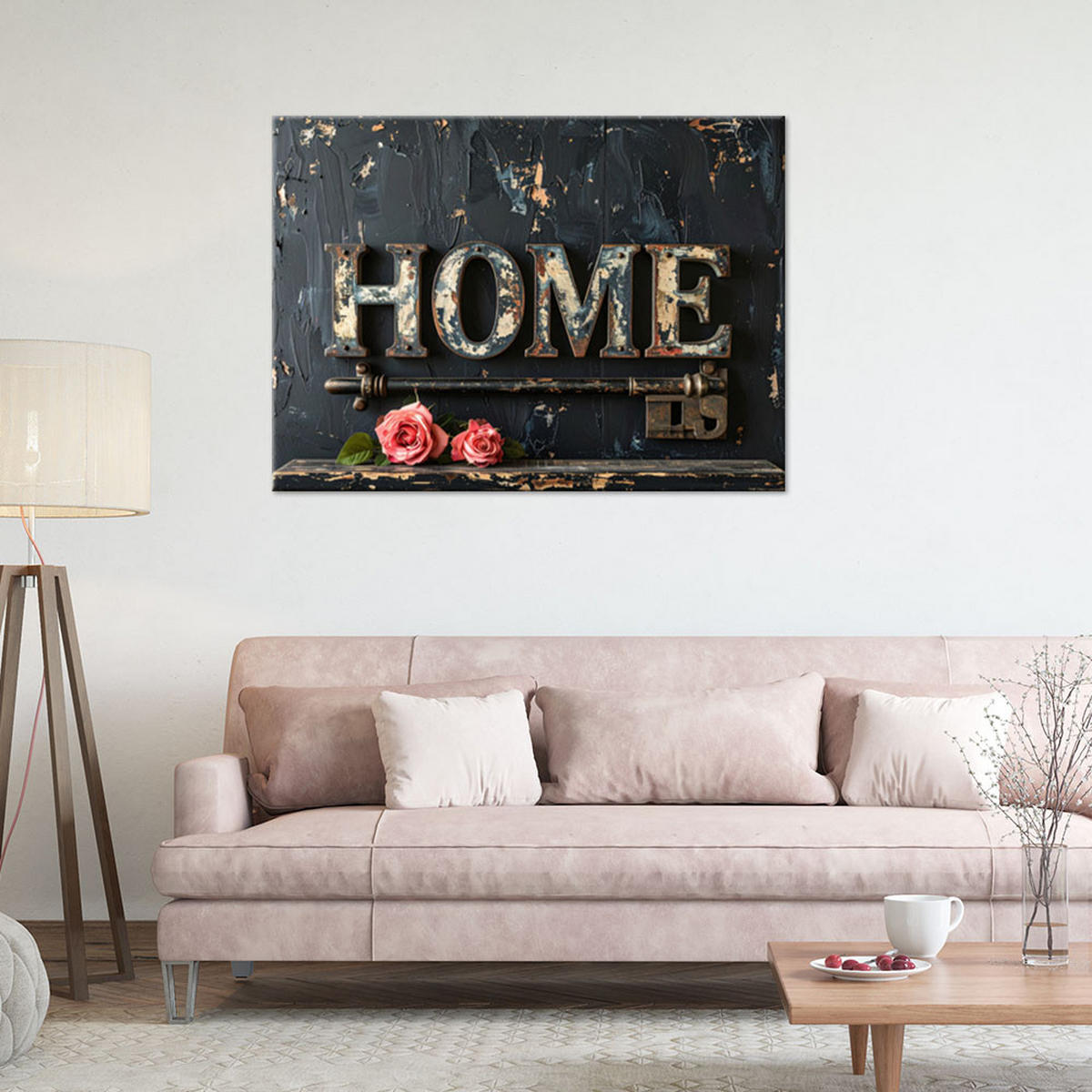 LEINWANDBILD Inschriften und Zitate 90x60cm - Schwarz, Textil (90/60cm) - Feeby