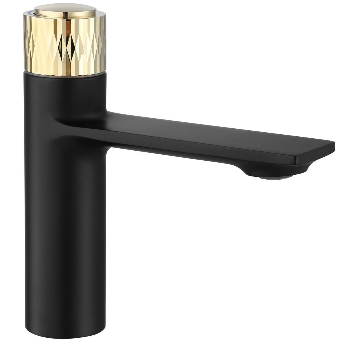 WASCHBECKENARMATUR Rea Storm Black Gold Low - Schwarz, Metall (4.2/15/15cm) - REA