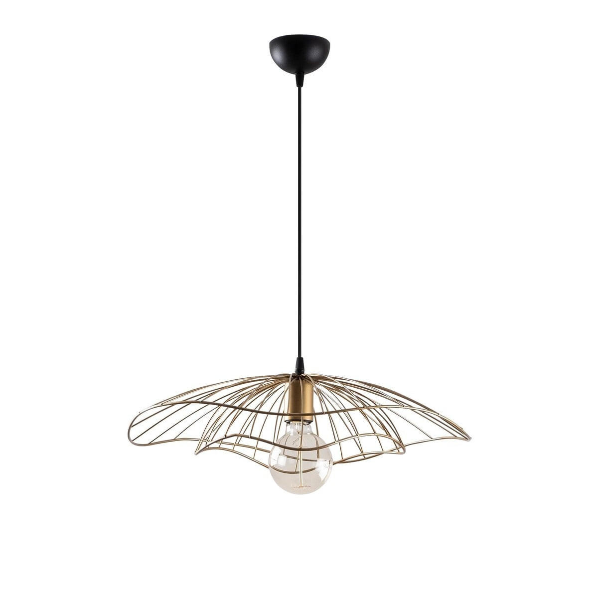 DRAHT-PENDELLEUCHTE aus metall - fleur 50/50/111 cm - Bronzefarben, Metall (50/50/111cm) - Calicosy