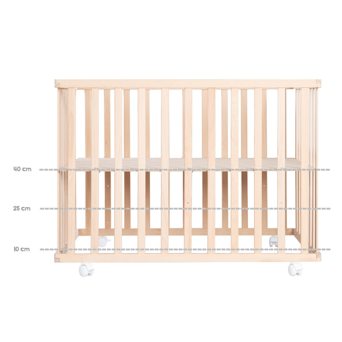LAUFGITTER 100x75, Jumbo twins grau - Naturfarben, Holzwerkstoff (73/72/98.5cm) - Roba