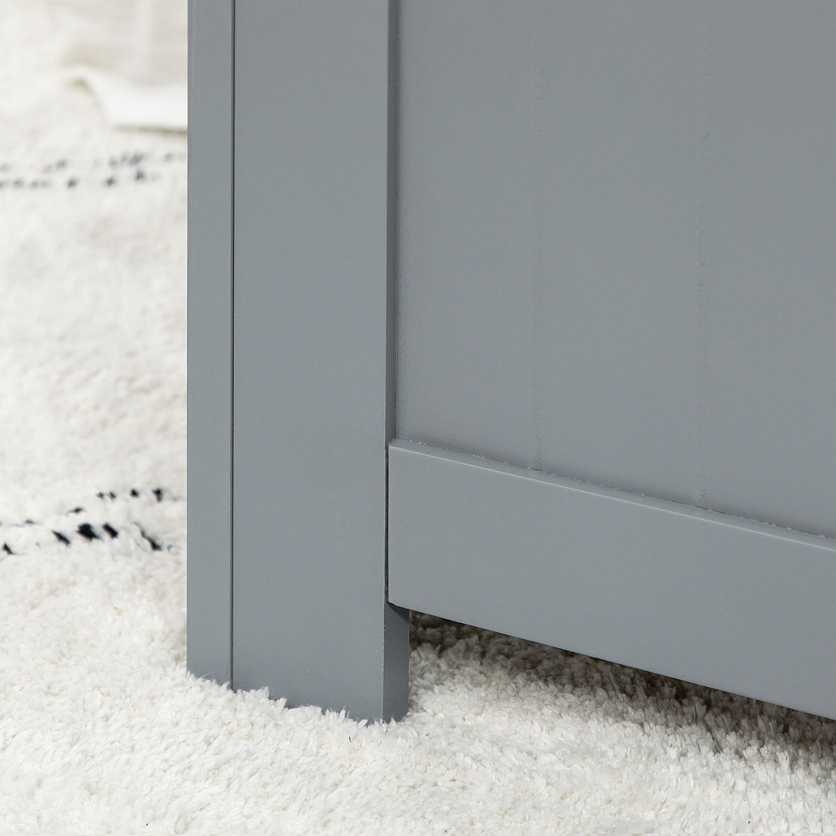 KISSENBOX DE-12548 mit Sicherheitsschanieren Grau - Grau, Holzwerkstoff (40/46/81cm) - ComfortXL