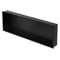 DUSCHNISCHE Schwarz 90/30 cm - Schwarz, Metall (32/10/92cm) - LuxeBath