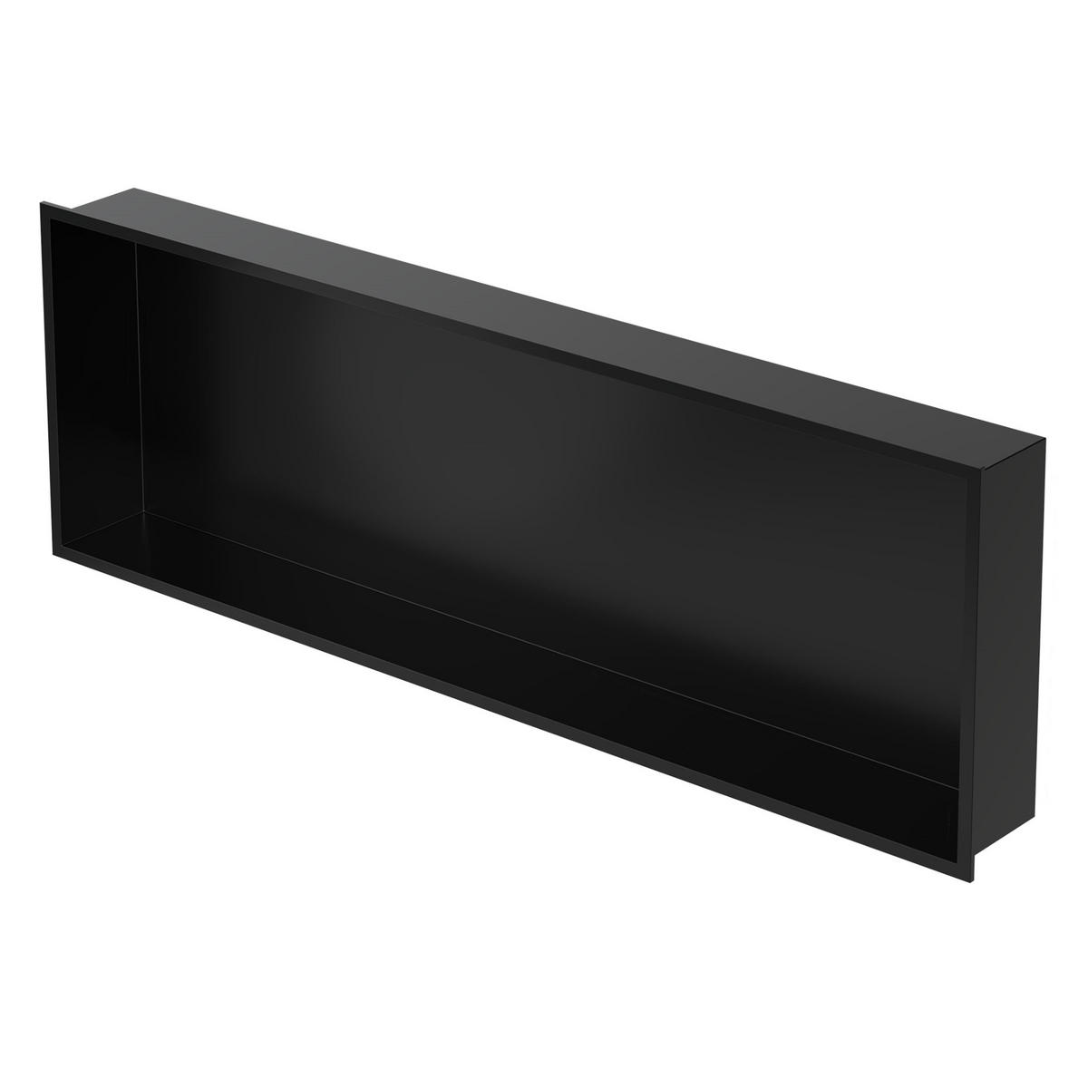 DUSCHNISCHE Schwarz 90/30 cm - Schwarz, Metall (32/10/92cm) - LuxeBath