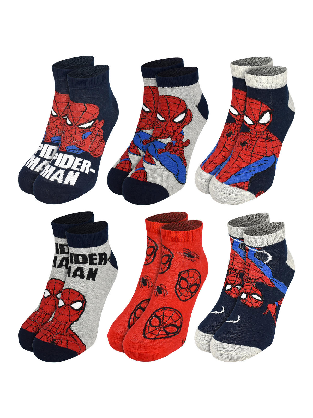 ADVENTSKALENDER Marvel Spiderman mit 12 Paar Socken Größe 40-45 - Multicolor, Textil (37/5/26.5cm) - Marvel