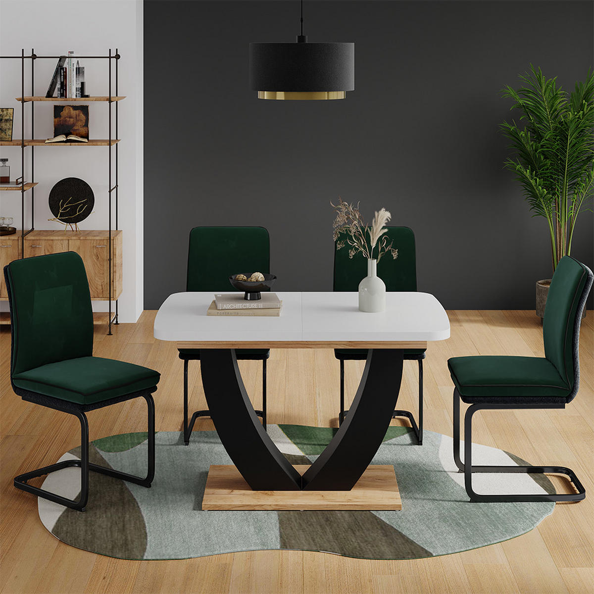 JÍDELNÍ STŮL Fenaro Bílý/zlatý dub - bílá/medově dubová, kompozitní dřevo (80/120/77.4cm) - Vicco