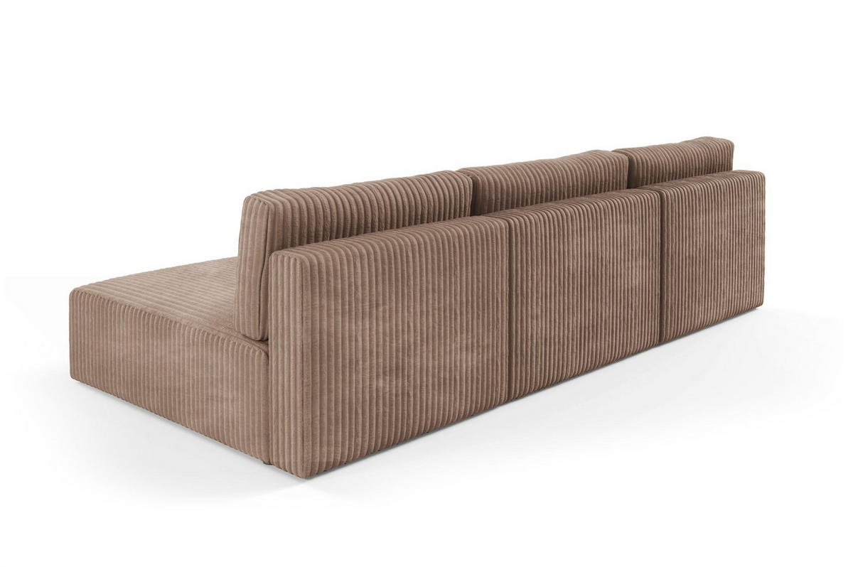 WOHNLANDSCHAFT Natalia - Beige, Holzwerkstoff/Textil (304/85/149cm) - Fun Möbel