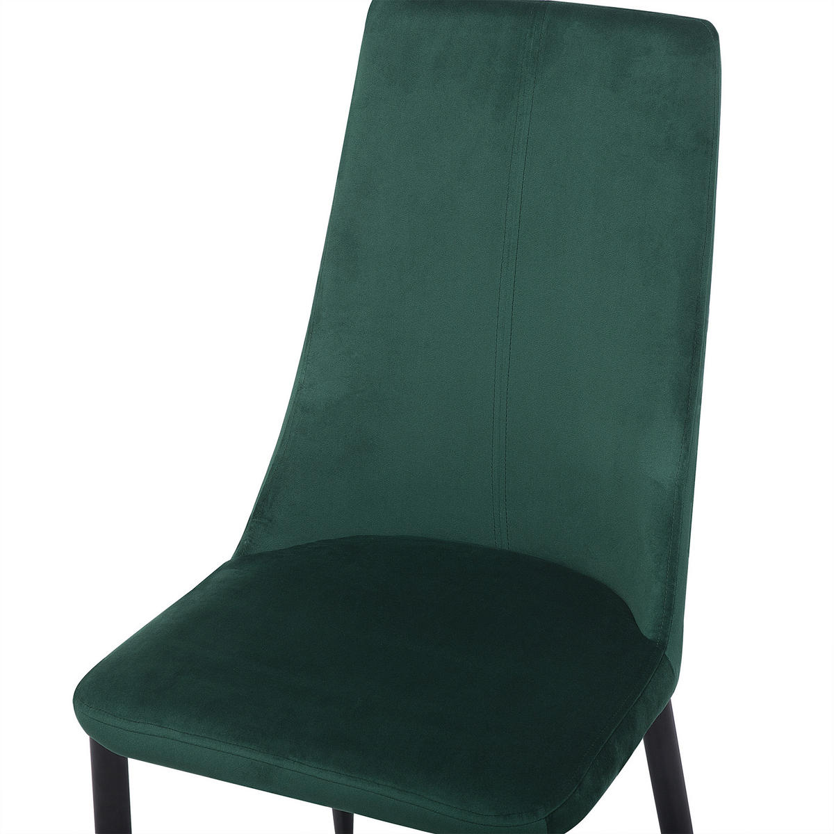 ESSZIMMERSTUHL 2er-Set Samtstoff Grün Clayton - Grün, Textil/Metall (47/96/58cm) - Beliani