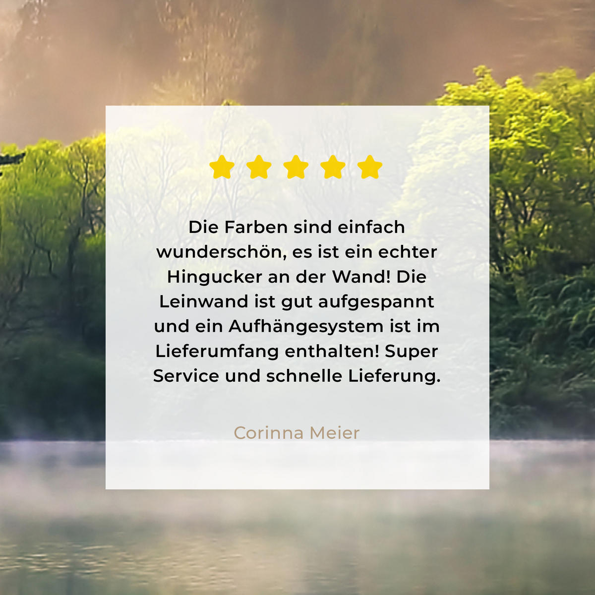 LEINWANDBILD Natur - Bäume - Berge - See - Wasser 40x60 cm - Hellgrün, Textil (40/60cm) - MuchoWow