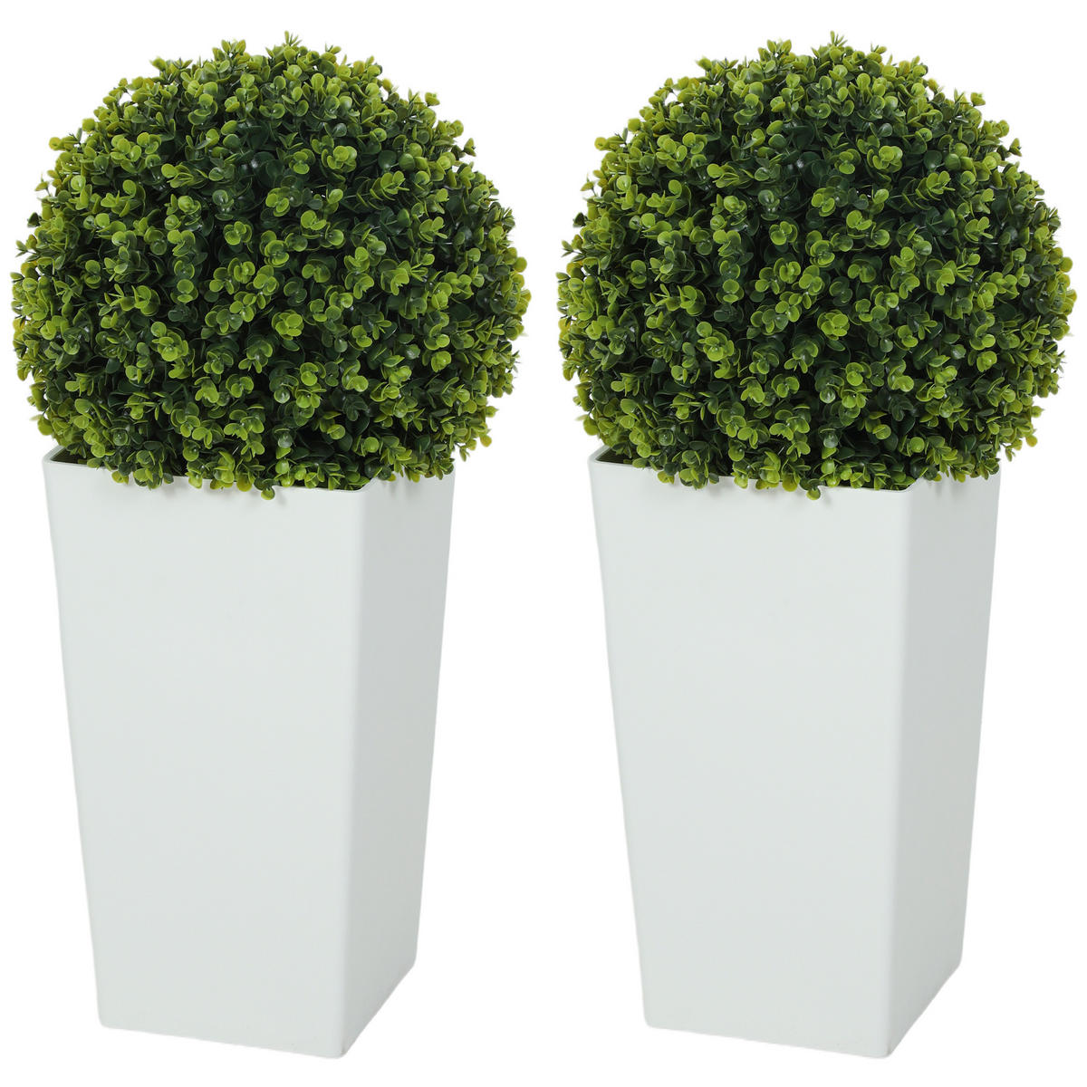 KUNSTPFLANZEN 2er-Set DE-08616 Eukalyptuskugeln mit UV-Schutz Grün - Grün, Kunststoff (65cm) - ComfortXL