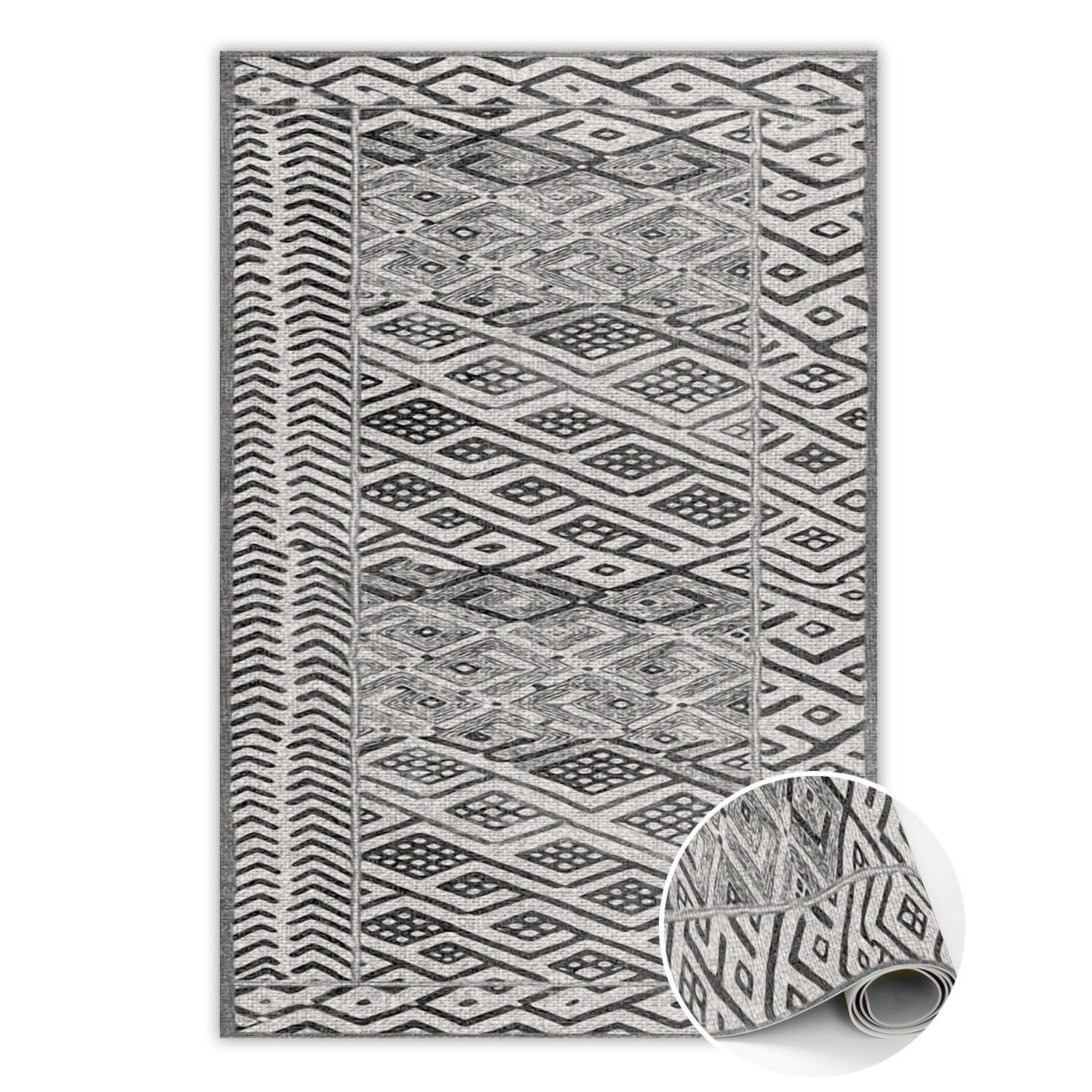 ArtPrintCave Vinyl-Teppich Grau 60x1.6 cm