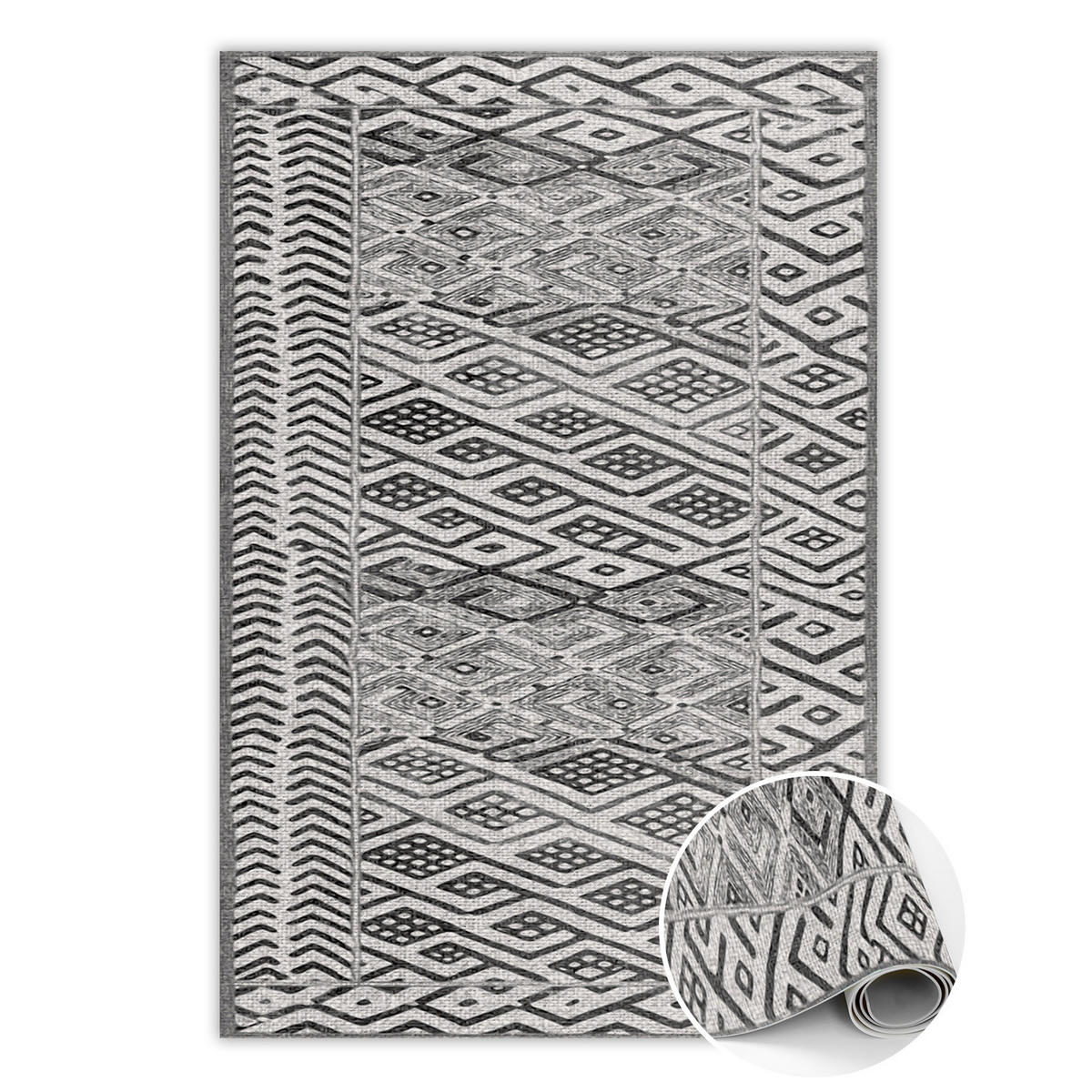 VINYL-TEPPICH 150x100 cm Grau - Grau, Kunststoff (100/1.6cm) - ArtPrintCave