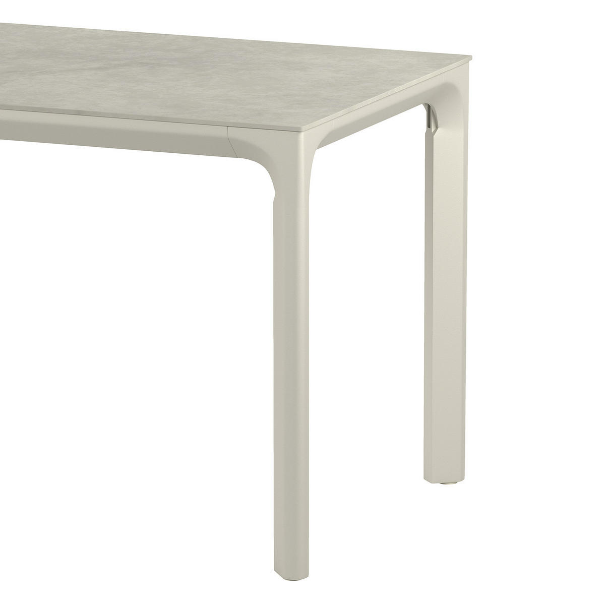 GARTENTISCH - Aluminium / Granit - Grau - Grau, Stein/Metall (90/180/74cm) - home24