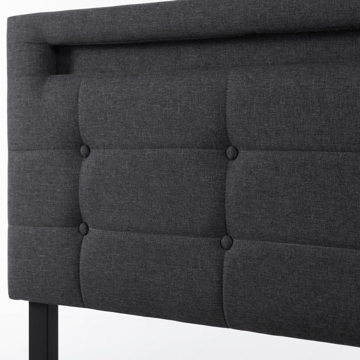 STAURAUMBETT 140/200 cm DE-00182, in Grau, 4 Schubladen - Grau, Metall (140/200cm) - ComfortXL