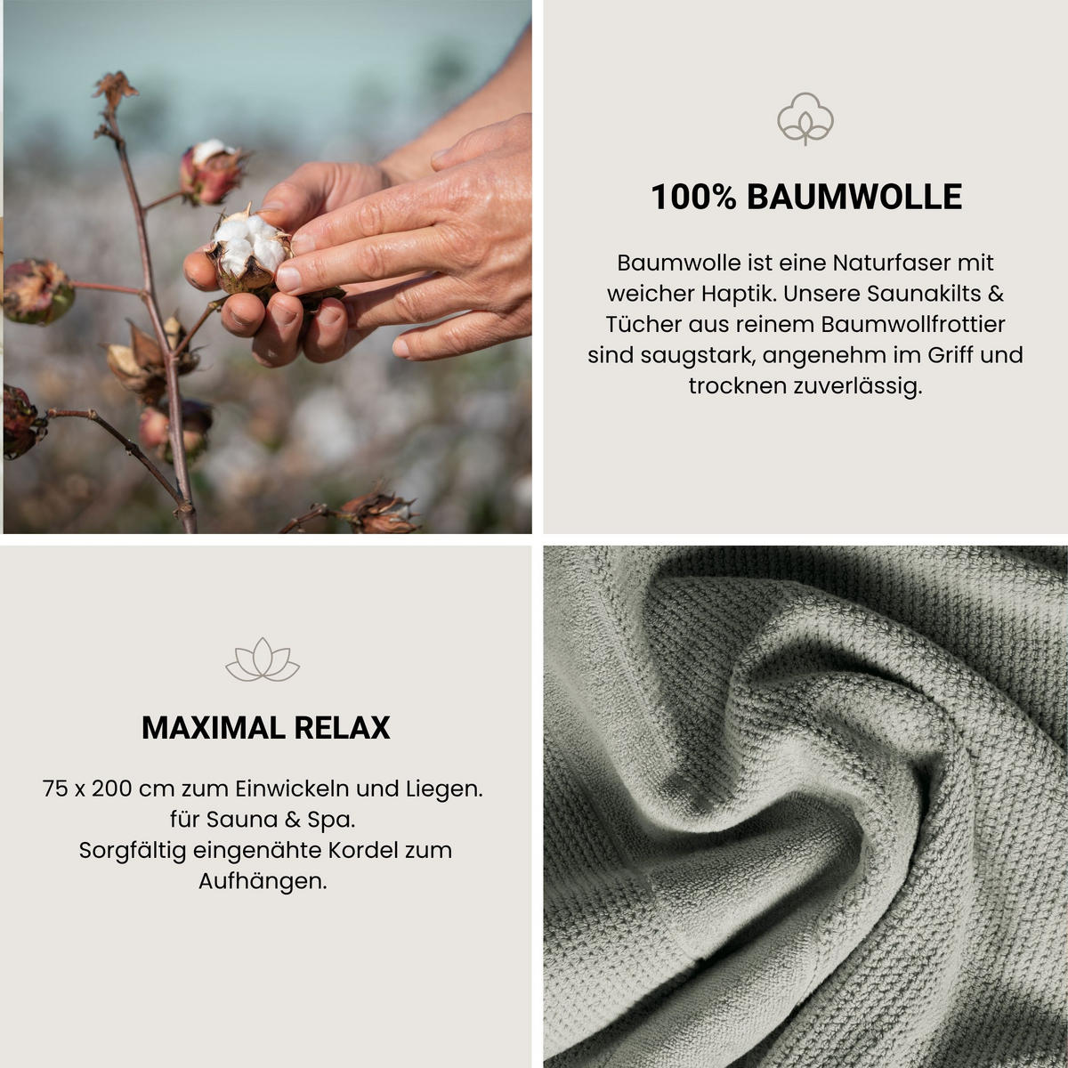 HANDTUCHSET Turin - 4-teilig - 50x100 cm - Grau - Grau, Textil (50/100cm) - SCHIESSER